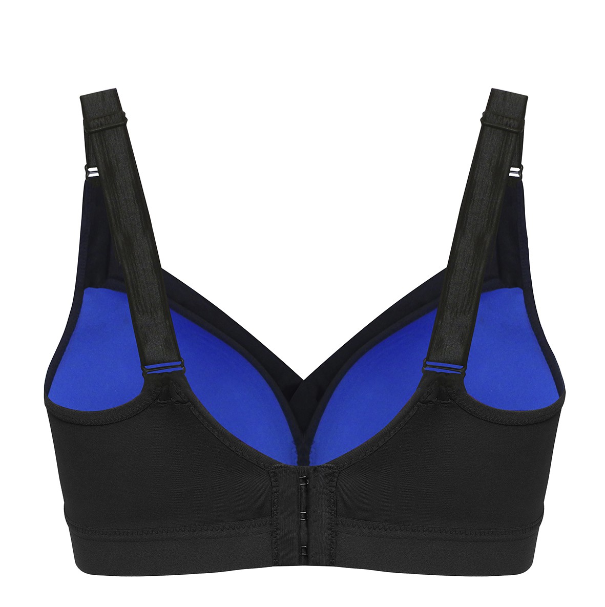 1pc Black Sports Bra With Compression, Shock Absorption, Push-up And Nipple  Coverage Function